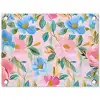 Blauw - Roze - Bloemen tuinposter los doek klein -3d