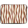 Golvende lijnen - Strepen - Beige - Bruin laptophoes neopreen klein -zkaufland3dotto