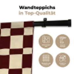 Retro - Patroon - Bruin Wandkleed katoen klein 269 -tsfeer2_DE
