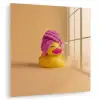 Badeend - Handdoek - Kleurrijk plexiglas 5mm klein -zzzproduct_nieuw