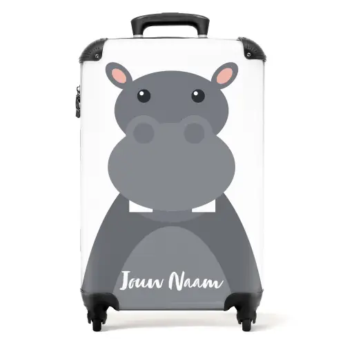 Nino nijlpaard NBS - Handbagage koffer - Kinderen Unisex middel -productfoto_recht