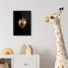 Aardbei - Goud - Zwart - Chrome fotolijst zwart zonder passe partout klein -usfeer4_kinderkamer