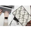 Patroon - Dambord - Houtnerf laptophoes neopreen klein 279 -bureau