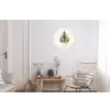 Kerstboom - Kerst - Merry Christmas - Beige Wandcirkel aluminium klein -woonkamer
