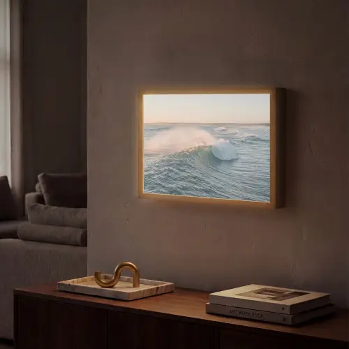 Golf - Zee - Water Light Box met batterij (Wandlamp) middel -sfeer1
