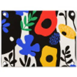 Bloemen - Bladeren - Abstract - Zwart tuinposter los doek klein -3d