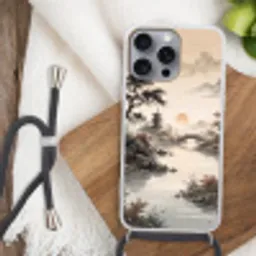 Azië - Landschap - Kleurrijk Hoesje iPhone 16 Pro Max met koord klein -sfeer4