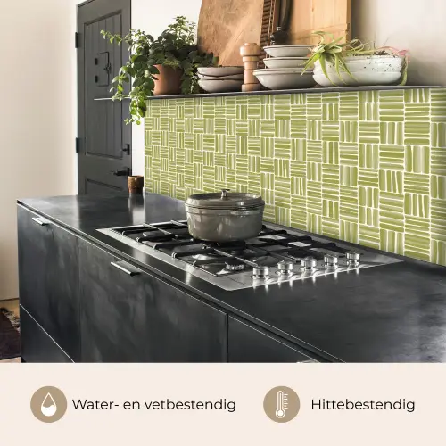 Vlecht - Patroon - Groen keuken achterwand 2 middel 871 -usp_NL