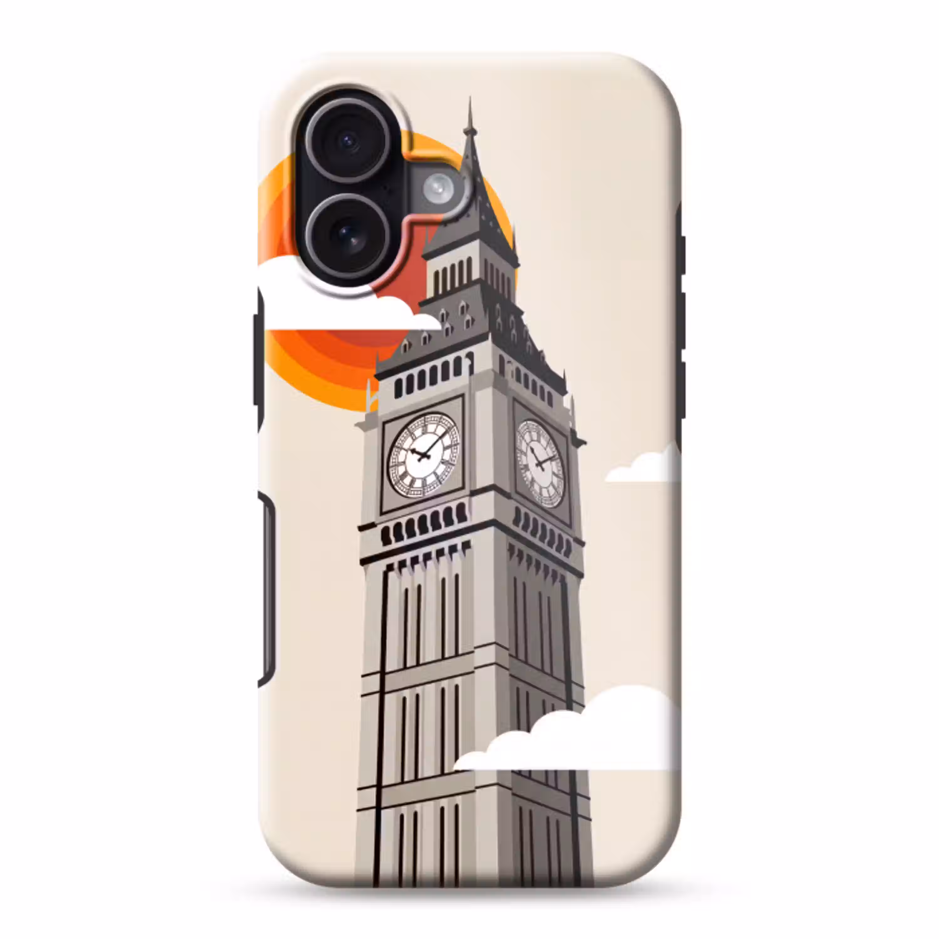 Toren - Klok - Londen - Architectuur - Retro Toughcase MagSafe Apple iPhone 17 klein -3d