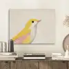 Vogel - Minimalistisch - Geel PET vilt klein -sfeer1
