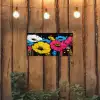 Graffiti - Bloemen - Kleur tuinposter los doek klein -sfeer1