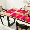 Kat - Kimono - Bloemen - Roze Placemat vinyl groot -zzsfeer4_Kitchenyeah-website