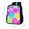 Kleurrijke glimlachexplosie Rugzak - Zwart middel -productfoto_formaten