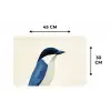 Illustratie - Blauw - Vogel Placemat vinyl groot -specs