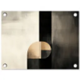 Vormen - Modern - Zwart tuinposter los doek klein -3d