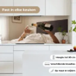 Champagne - Bed - Bubbels keuken achterwand 2 middel -sfeer4_NL