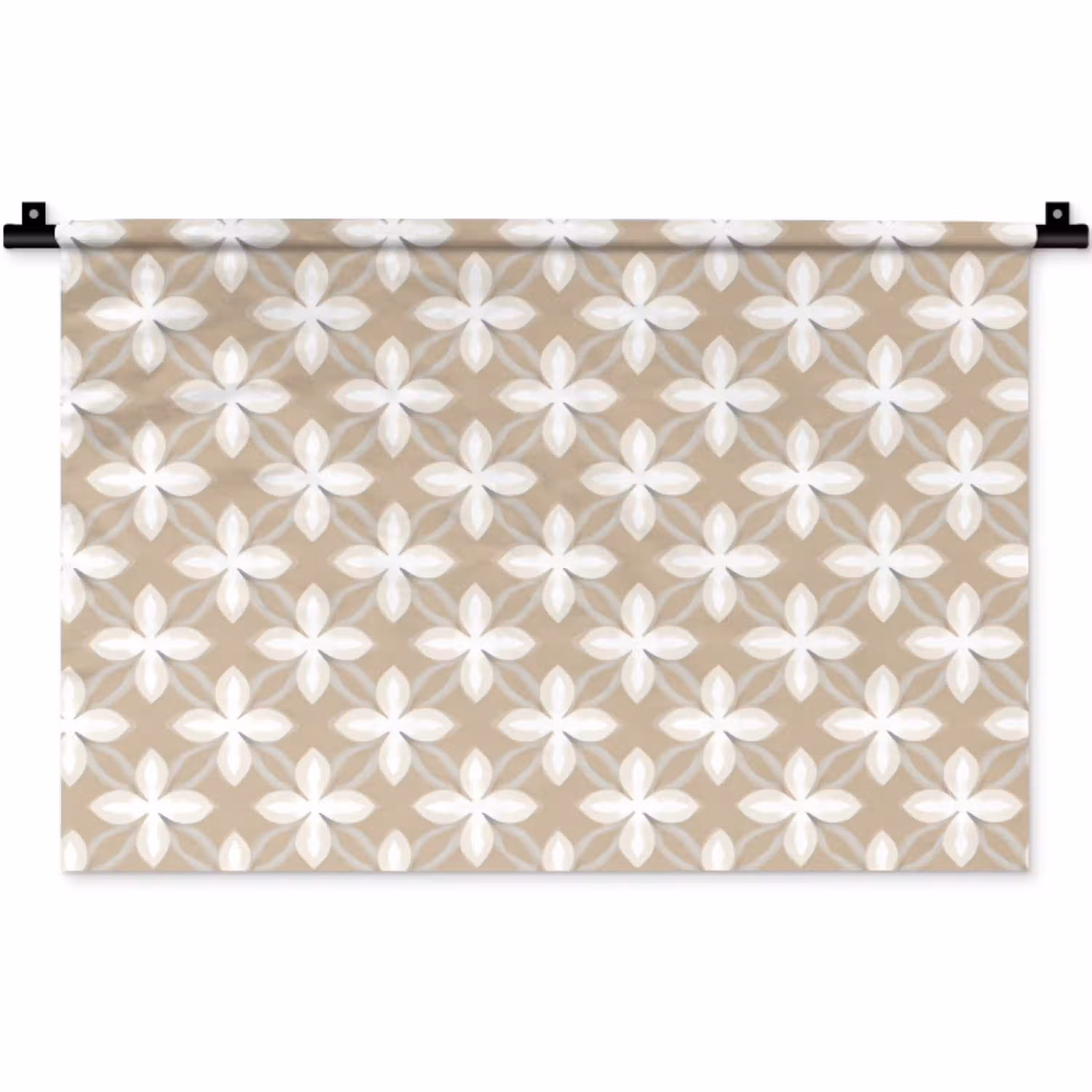 Patroon - Symmetrisch - Beige Wandkleed katoen klein 269 -zz3d