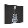 Ukelele - Delfts - Blauw - Muziek PET vilt klein -3d