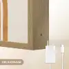 Minimalistisch - Boog - Lijnen - Beige Light Box met batterij (Wandlamp) middel -USP_websiteoplaadbaarNL