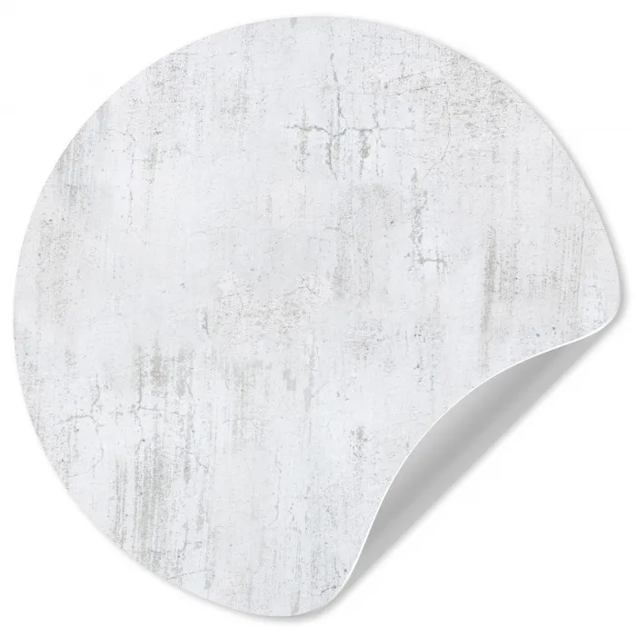 Muur -  Geverfd - Wit - Onafgewerkt Wandcirkel behangsticker klein 186 -3d