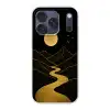 Rivier - Goud - Maan - Vogels Telefoonhoesje iPhone 17 Pro klein -3d