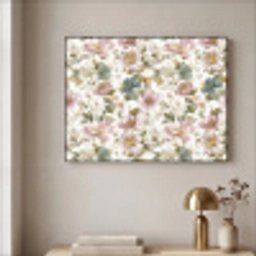 Bloemen - Patroon - Pastel Textielframe zwart klein 947 -sfeer2