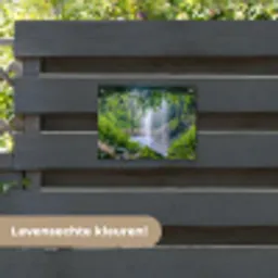 Verborgen Waterval tuinposter los doek klein -sfeer3
