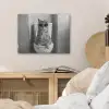 Kat - Telefoon - Toilet - Zwart - Wit PET vilt klein -sfeer3