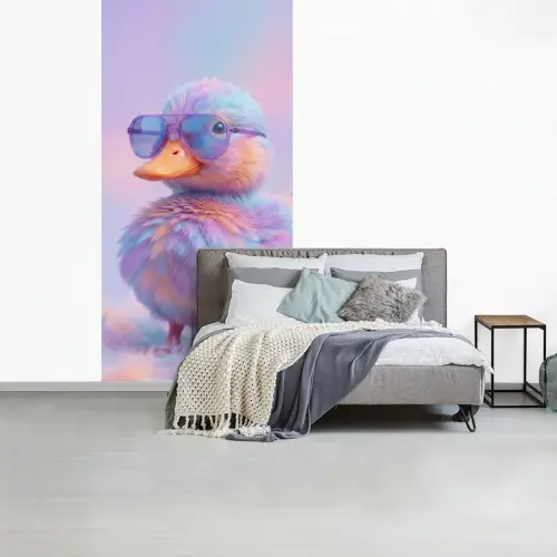 Eend - bril - Pastel fotobehang vinyl groot -slaapkamer