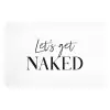Quotes - Let's get naked - Wit - Spreuk WCmat klein -3d