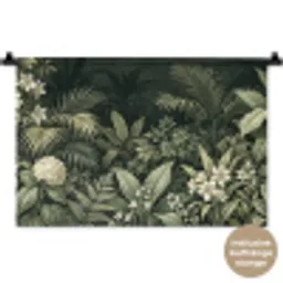 Jungle - Bladeren - Botanisch - Groen Wandkleed katoen klein -t3d_DE