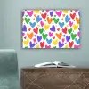 Hartjes - Krasserige textuur - Kleurrijk - Expressief canvas 2cm klein -sfeer4
