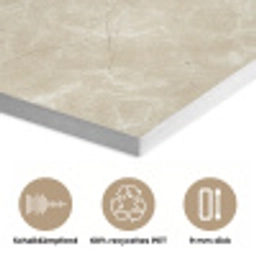 Lichtbeige - Marmer - Diffusie adering PET vilt klein 837 -closeup_DE