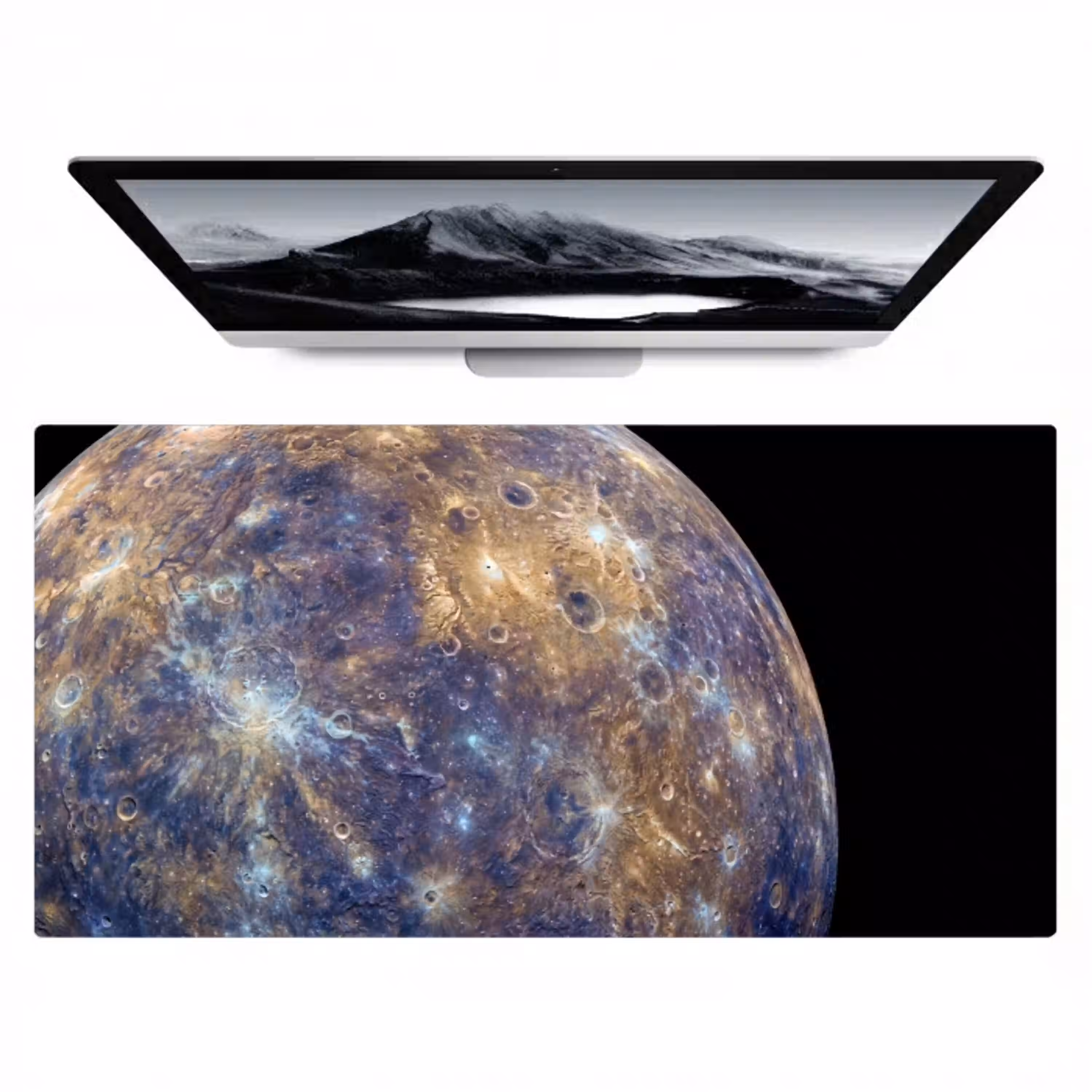 Planeet - Kraters - Ruimte Muismat XXL klein -zzz3d
