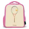 Een tennisracket in beige tinten Kinderrugzak - Roze middel -3d