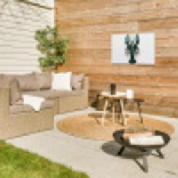 Kreeft - Glossier - Groen - Wit Tuinposter op houten frame 2 cm dik klein -sfeer2