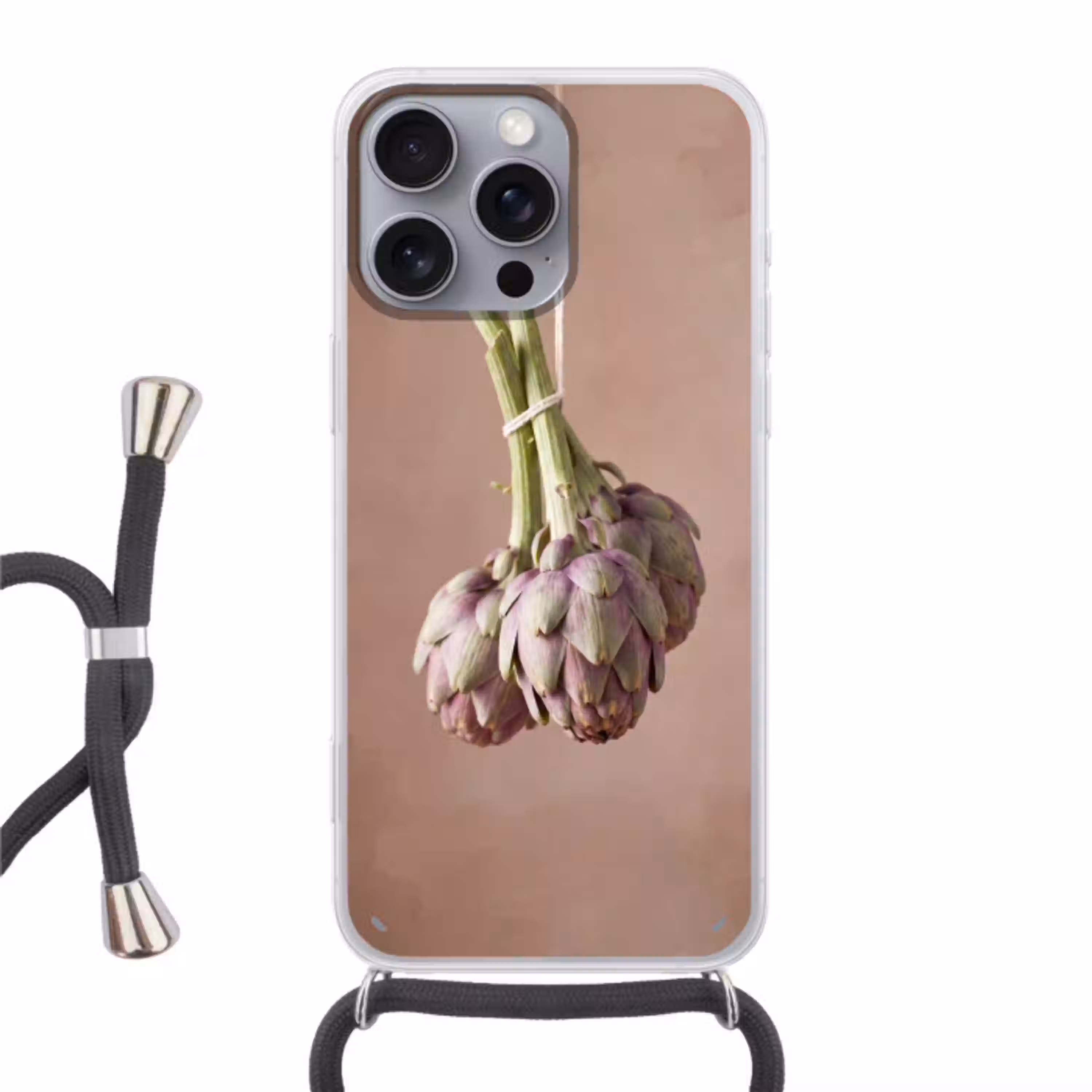 Artisjokken - Hangend - Groenten Hoesje iPhone 16 Pro Max met koord klein -3d