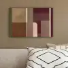 Vlakken - Abstract - Bordeaux - Lijnen canvas 2cm klein -sfeer3