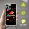 Piramides - Cirkels - Neonkleuren - Geometrisch Hoesje iPhone 16 Pro Max met koord klein -sfeer2_NL