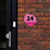 Roze - Blokjes - Klassiek Naambord Organisch middel -sfeer1