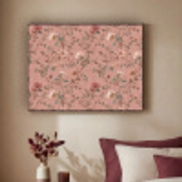 Botanisch - Bloemen - Roze Textielframe zwart klein 947 -sfeer1