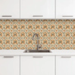 Elegant - Antiek - Kleurrijk keuken achterwand 2 middel 871 -3d