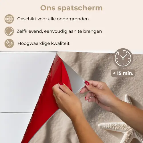 Strand - Zeester - Zand - Beige keuken achterwand spatscherm klein -spatscherm_NL