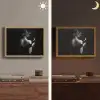 Vrouw - Wijn - Jurk Light Box met batterij (Wandlamp) middel -sfeer3