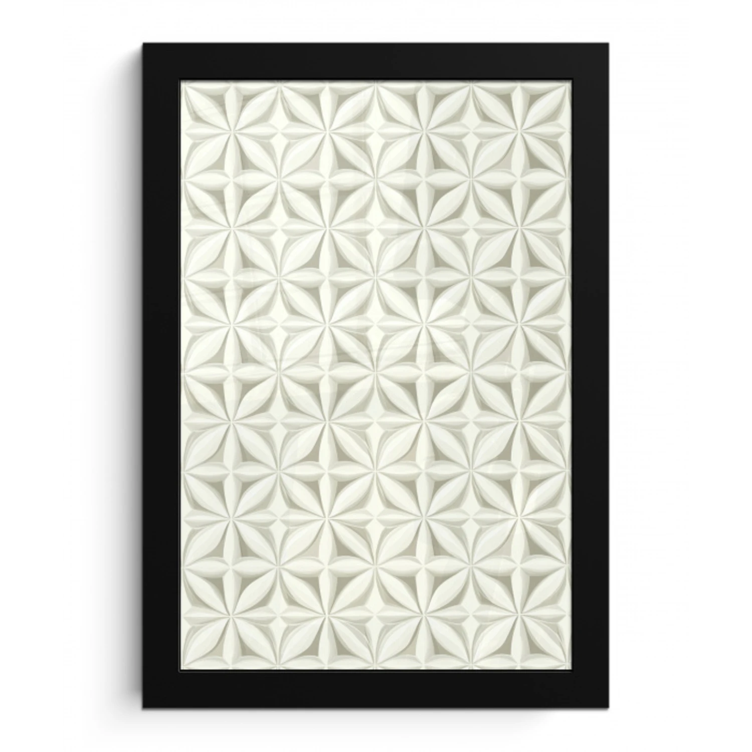 Abstract - Structuur - Grijs - Wit fotolijst zwart zonder passe partout klein 224 -3d
