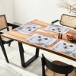 Sneeuwuil - Oog - Wildlife - Wit Placemat vinyl groot -zzsfeer4_Kitchenyeah-website