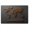 Wereldkaart - Koffie - Grijs Placemat vinyl groot -zzsfeer1_Kitchenyeah-website