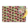 Frambozen - Rood - Roze - Kroonbladeren Placemat vinyl groot 368 -zzzproduct_Kitchenyeah-website