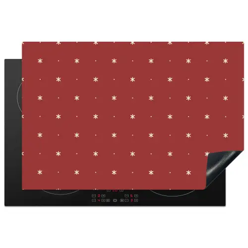 Patroon - Stippen - Sterren - Rood Inductie beschermer vinyl 3mm klein 276 -3d