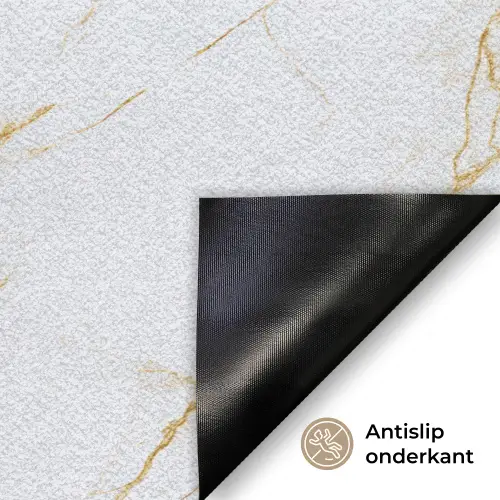 Wit - Marmer - Goud - Luxueus Deurmat klein 898 -antislip_NL